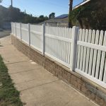 Long White Vinyl Fence